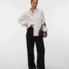 Pantaloni a vita alta Vmrosie
