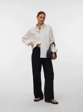 Pantaloni a vita alta Vmrosie