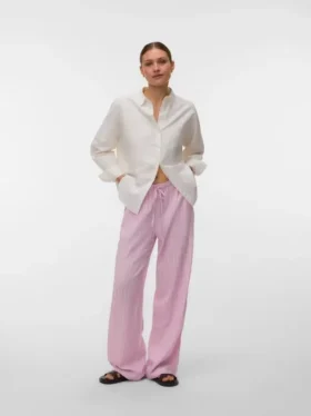 Pantaloni a vita alta Vmrosie