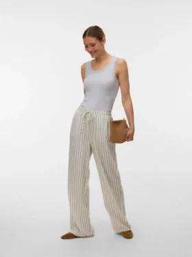 Pantaloni a vita alta Vmrosie