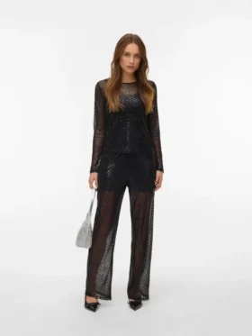 Pantaloni a vita alta Vmsafina