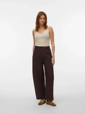 Pantaloni a vita alta Vmselma