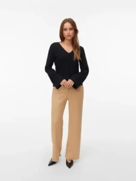 Pantaloni a vita alta Vmtikki