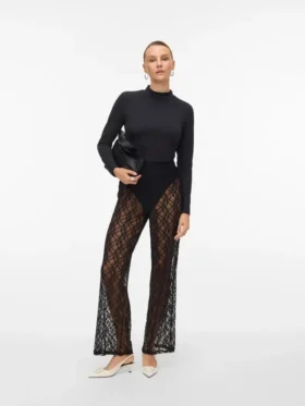 Pantaloni a vita media Vmcaroline