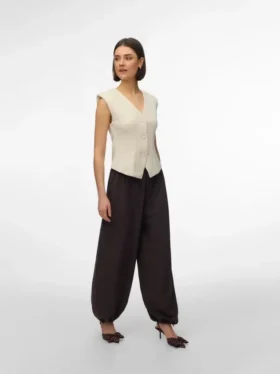 Pantaloni a vita media Vmleia