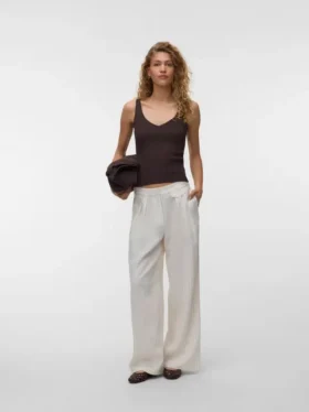 Pantaloni a vita media Vmpolly