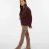 Pantaloni a vita media Vmvelvet