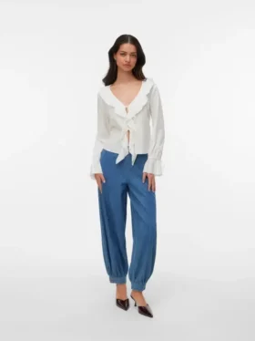 Pantaloni a vita media Vmzelena