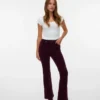 Pantaloni in velluto a coste a vita alta Vmsiga
