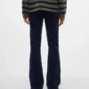 Pantaloni in velluto a coste a vita alta Vmsiga
