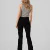 Pantaloni in velluto a coste a vita alta Vmsiga