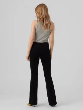 Pantaloni in velluto a coste a vita alta Vmsiga