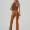 Pantaloni in velluto a coste a vita alta Vmsiga