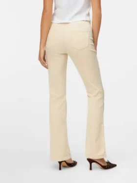 Pantaloni in velluto a coste a vita alta Vmsiga