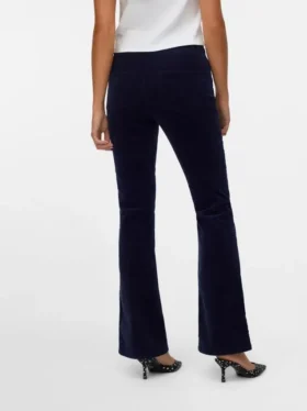 Pantaloni in velluto a coste a vita alta Vmsiga