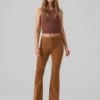 Pantaloni in velluto a coste a vita alta Vmsiga