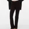Pantaloni in velluto a coste a vita alta Vmsiga