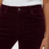 Pantaloni in velluto a coste a vita alta Vmsiga