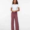 Pantaloni in velluto a coste a vita alta Vmvilja