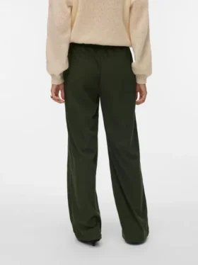 Pantaloni in velluto a coste a vita alta Vmvilja