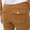 Pantaloni in velluto a coste a vita bassa Vmsigi