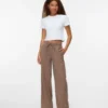 Pantaloni in velluto a vita alta Vmvilja