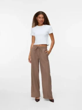 Pantaloni in velluto a vita alta Vmvilja