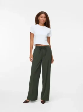 Pantaloni in velluto a vita alta Vmvilja