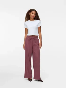 Pantaloni in velluto a vita alta Vmvilja