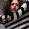 Polo a righe in maglieria leggera Topshop