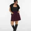 Shorts in velluto a coste a vita alta Vmcvilja