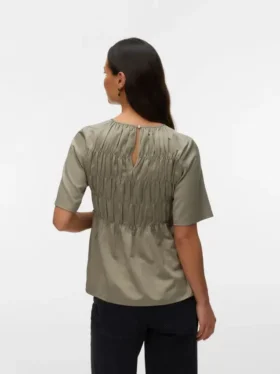 Top a collo rotondo dalla vestibilità regolare
