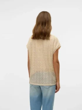 Top a collo rotondo dalla vestibilità regolare