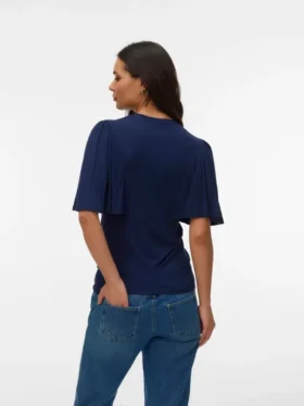 Top a collo rotondo dalla vestibilità regolare
