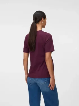 Top a collo rotondo dalla vestibilità regolare