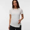 Top aderente con scollo rotondo