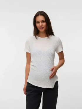 Top aderente con scollo rotondo