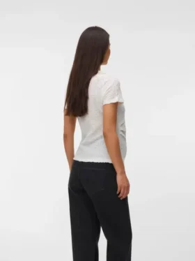 Top aderente con scollo rotondo