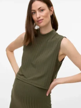 Top con scollo a U e vestibilità regolare