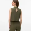 Top con scollo a U e vestibilità regolare