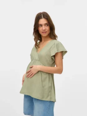 Top con scollo a V e vestibilità regolare