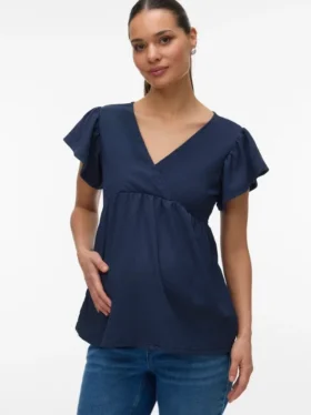 Top con scollo a V e vestibilità regolare