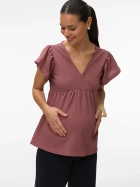Top con scollo a V e vestibilità regolare