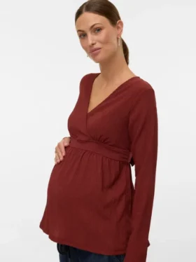 Top con scollo a V e vestibilità regolare