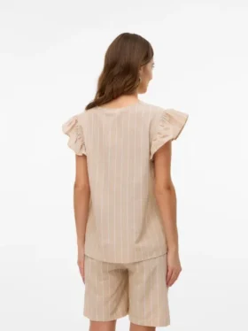 Top con scollo a V e vestibilità regolare