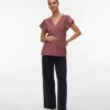 Top con scollo a V e vestibilità regolare