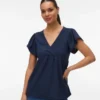 Top con scollo a V e vestibilità regolare