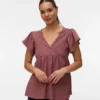 Top con scollo a V e vestibilità regolare