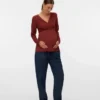 Top con scollo a V e vestibilità regolare