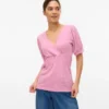 Top con scollo a V e vestibilità regolare